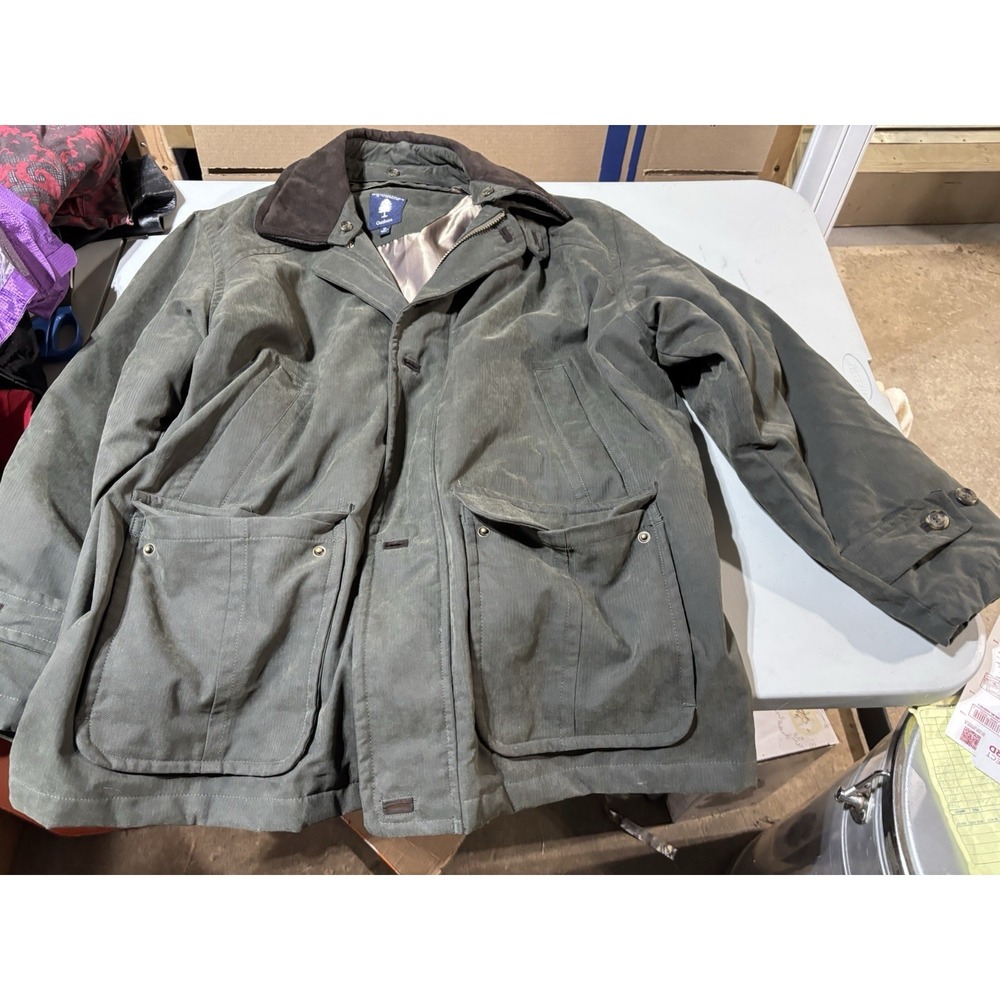 Vtg‎ Roundtree & Yorke Outdoors Harrington Jacket X Large Green Lined Zip Up